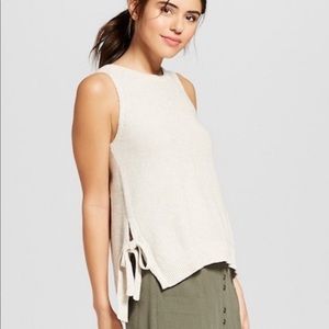 Universal Thread- Sleeveless beige sweater tunic